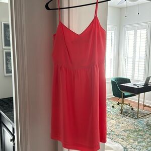 Jcrew spaghetti strap dress. Pink with pockets